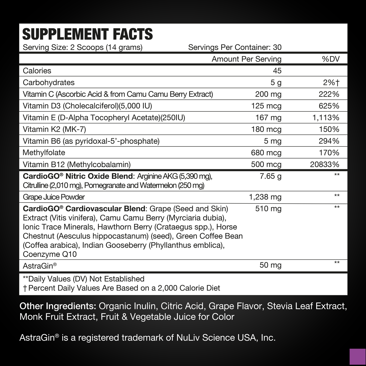 CardioGO - Juicy Grape Flavor