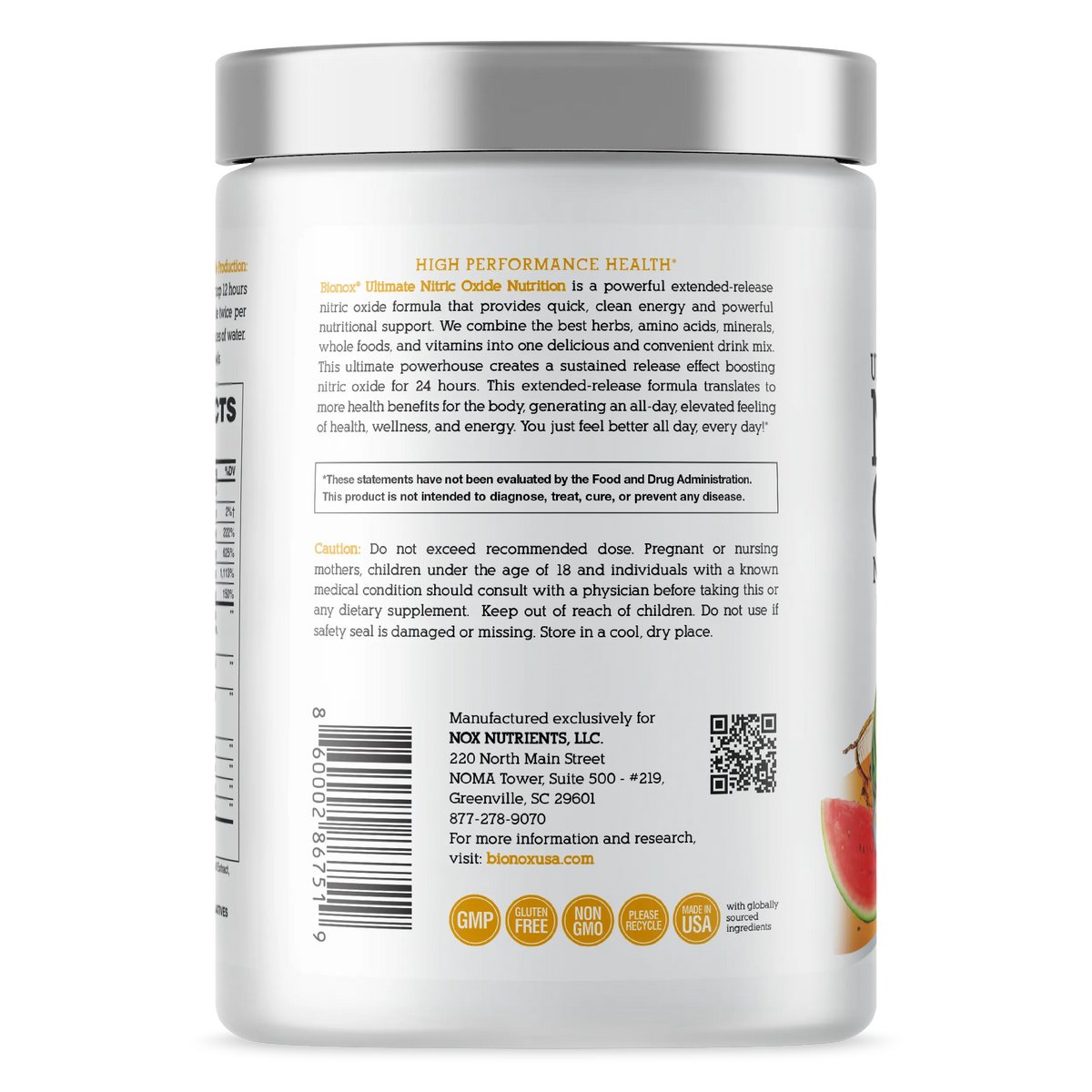 Ultimate Nitric Oxide Nutrition Citrus Splash Flavor - Large - 30 Day Supply